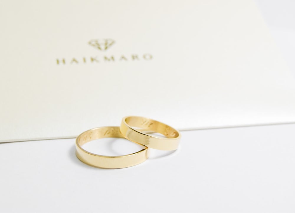 Alianzas de casamiento Cinta Oro 18K valor del par - Imagen 3