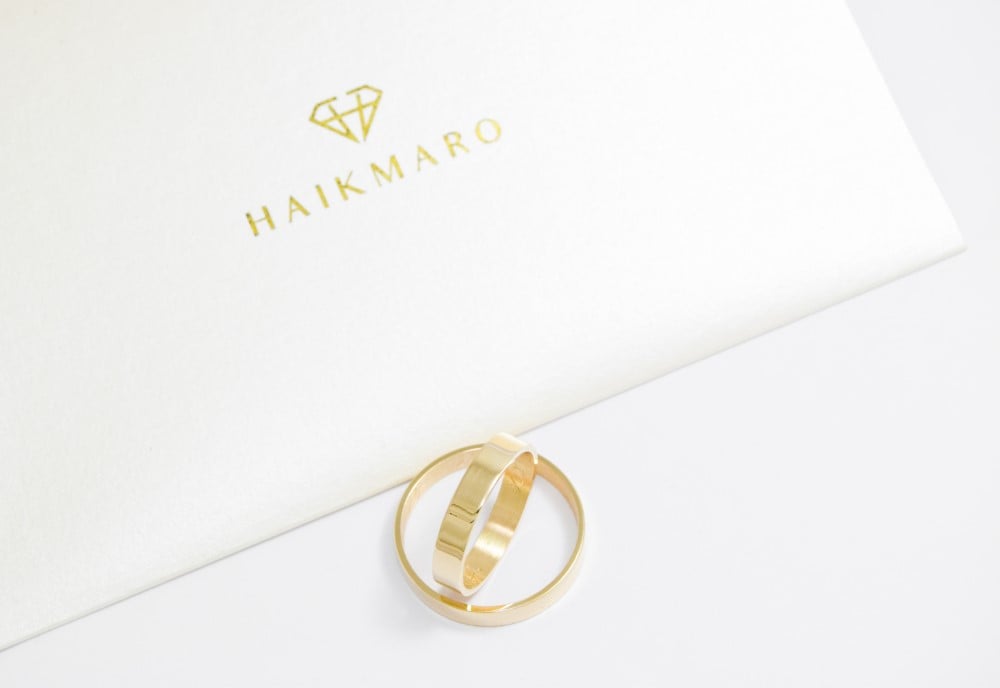 Alianzas de casamiento Cinta Oro 18K valor del par - Imagen 2
