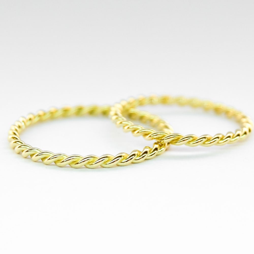 Alianzas Trenza Oro 18K valor del par