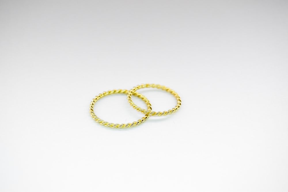 Alianzas Trenza Oro 18K valor del par - Imagen 3