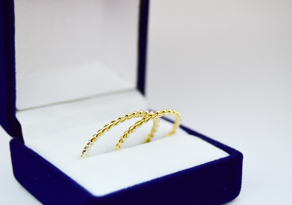 Alianzas Trenza Oro 18K valor del par - Imagen 4