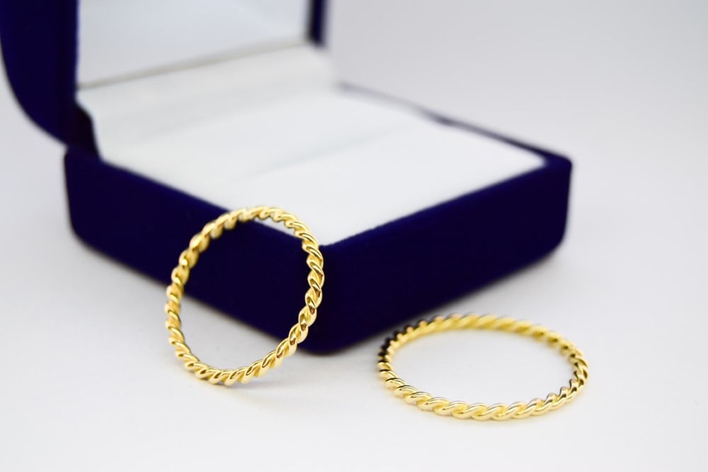 Alianzas Trenza Oro 18K valor del par - Imagen 5