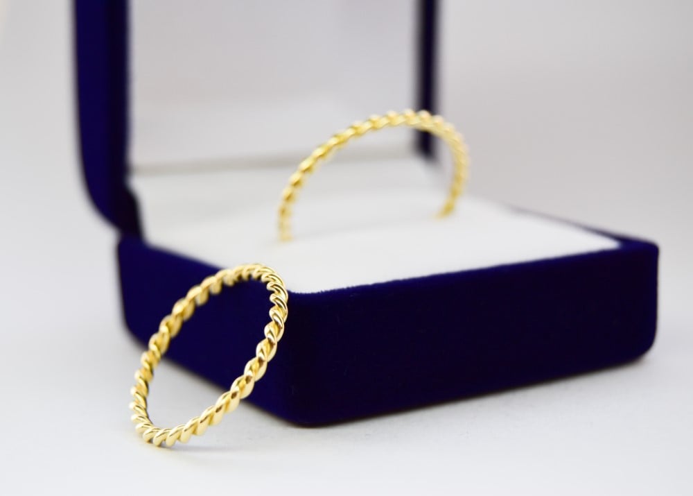 Alianzas Trenza Oro 18K valor del par - Imagen 6