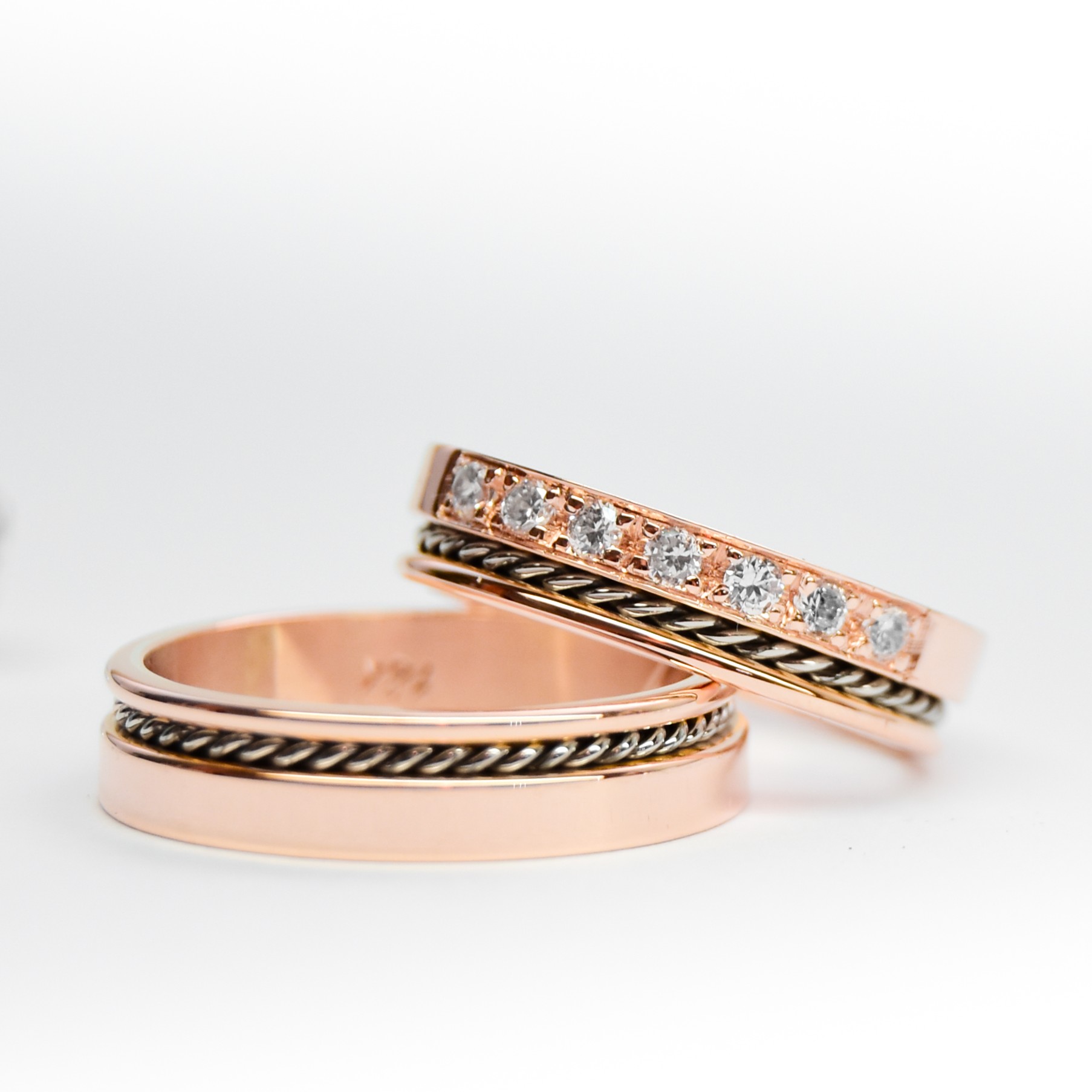 Alianzas de casamiento HM17T Oro 18K valor del par