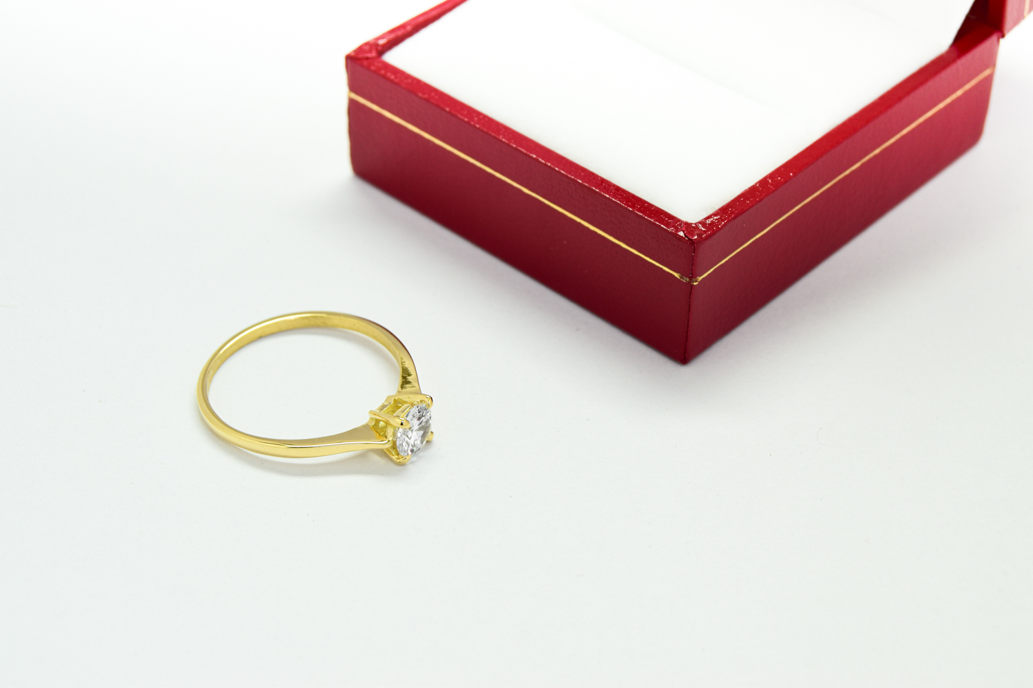 Anillo de compromiso HM1 Singularity amarillo Oro 18K - Imagen 3