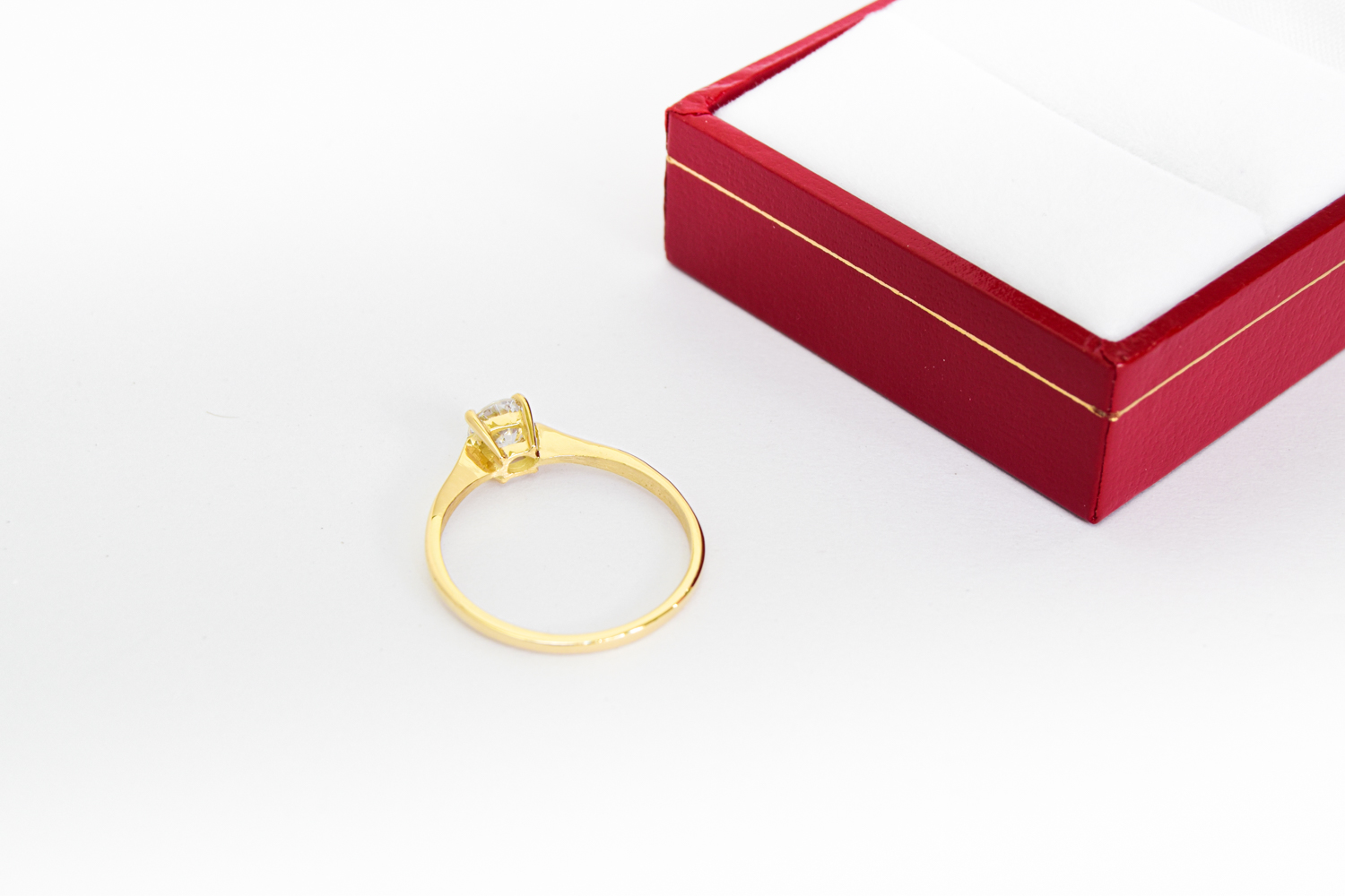 Anillo de compromiso HM1 Singularity amarillo Oro 18K - Imagen 4