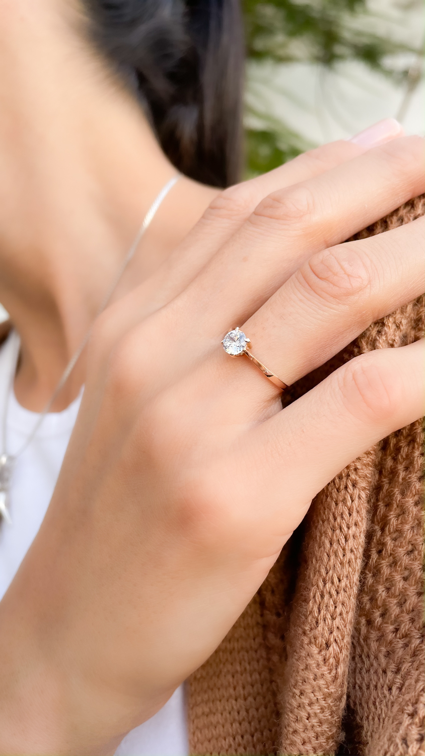 Anillo de compromiso HM1 Singularity rosa Oro 18K - Imagen 2
