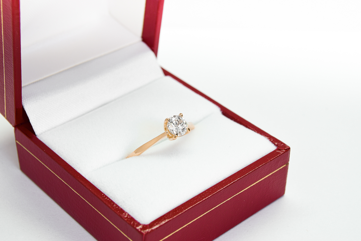Anillo de compromiso HM1 Singularity rosa Oro 18K - Imagen 6