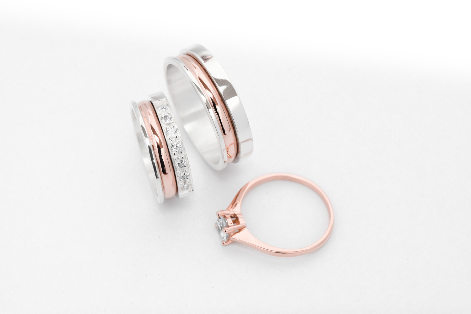 Alianzas de compromiso PO17 Large + Anillo HM1 Oro 18K valor del conjunto - Imagen 2